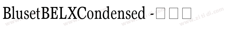 BlusetBELXCondensed 字体转换
